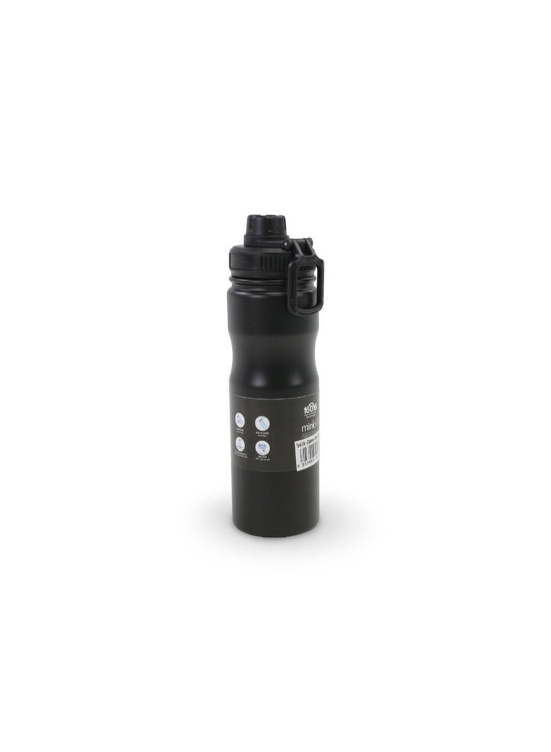 Tank Stainless Steel Water Bottle 650ml – Black - Image 1