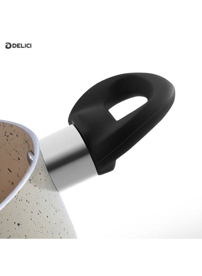 DELICI Delici ASP28IE Superior Aluminium Body Saucepan  - Image 4