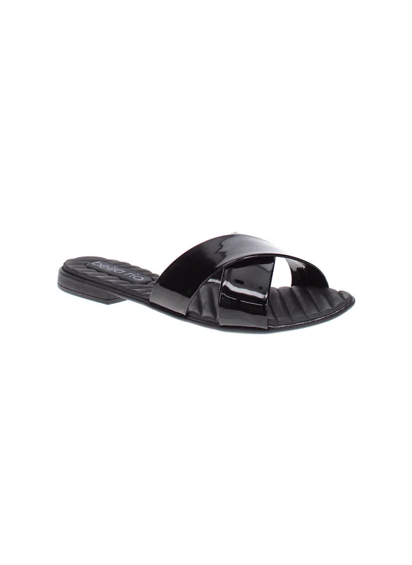 بيرا ريو Beira Rio Ladies Flat Sandals Black | Made In Brazil