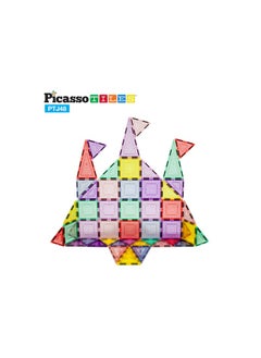 PicassoTiles Picasso Magnetic Pastel Glitter 48-Pieces | Building Blocks | Educational Toy Set | Construction Building Kit for Child Brain Development  - Image 3