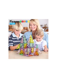PicassoTiles Picasso Magnetic Pastel Glitter 48-Pieces | Building Blocks | Educational Toy Set | Construction Building Kit for Child Brain Development  - Image 5