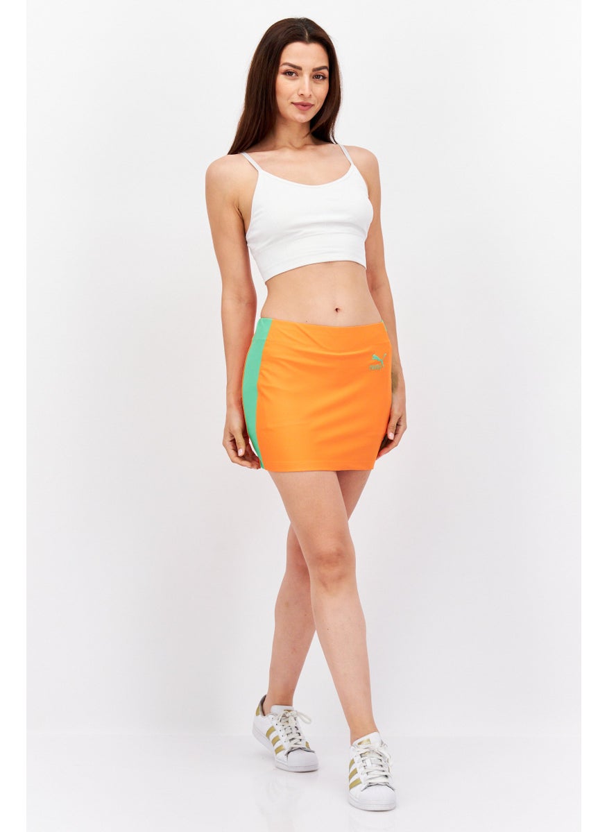 PUMA Women Sportswear Fit Pull On Training Skirts, Orange  - Image 4