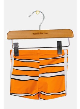Adidas Adidas x Disney Toddler Boys Stripe Swim Shorts, Orange  - Image 2