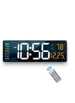 واي دي ساعة حائط رقمية LED مع شاشة كبيرة 6.0 بوصة ساعات حائط كبيرة 38.7x3.2x13 سم  - Image 1