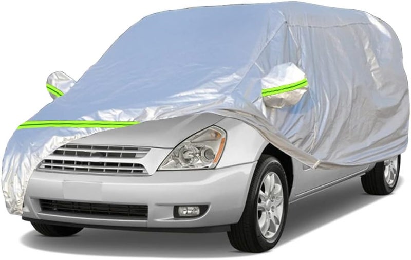 AUQDD 6-Layers Premium MPV Car Cover Waterproof All Weather Weatherproof UV Sun Protection Snow Dust Storm Resistant Outdoor Exterior Custom Form-Fit Full Padded Car Cover with Straps 180"-198" K16 - Image 1