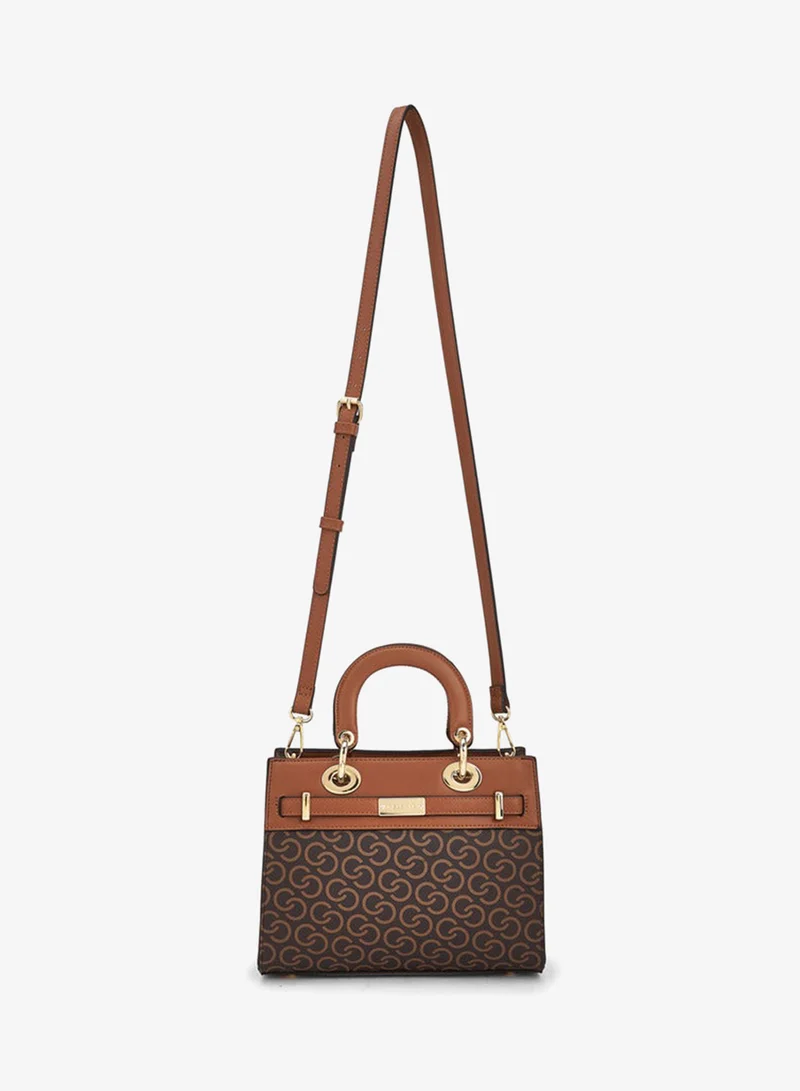 Celeste Monogram Print Tote Bag With Handles