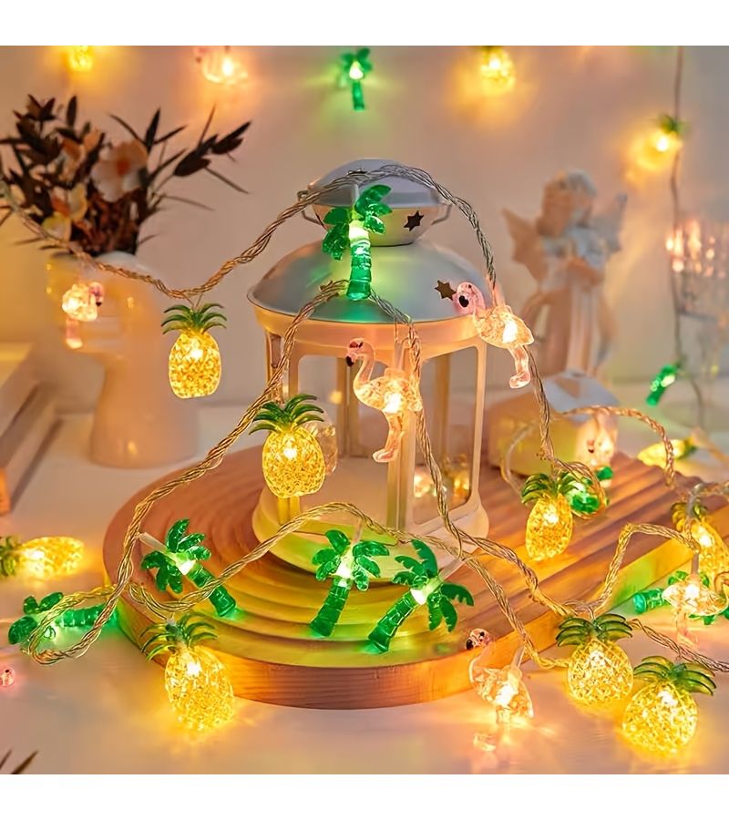 أضواء LED استوائية على شكل خيط بطول 118.11 بوصة، 20 ضوءًا، أضواء خرافية تعمل بالبطارية - Image 2