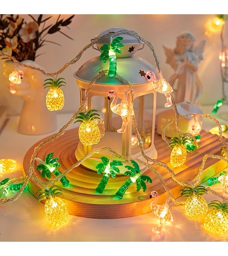 أضواء LED استوائية على شكل خيط بطول 118.11 بوصة، 20 ضوءًا، أضواء خرافية تعمل بالبطارية - Image 4