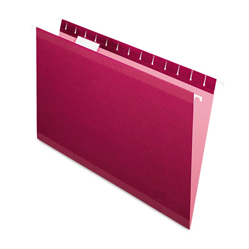 Pendaflex Esselte PFX415315BUR Pendaflex Reinforced Hanging Folders, Legal Size, Burgundy, 1/5 Cut, 25/BX (4153 1/5 BUR) - Image 1