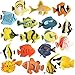 SCAHOW 18PCS Tropical Fish Toys for Kids Plastic Assorted Miniature Sea Creatures Toys Fake Toy Fish Mini Ocean Animal Figures for Toddlers - Image 4