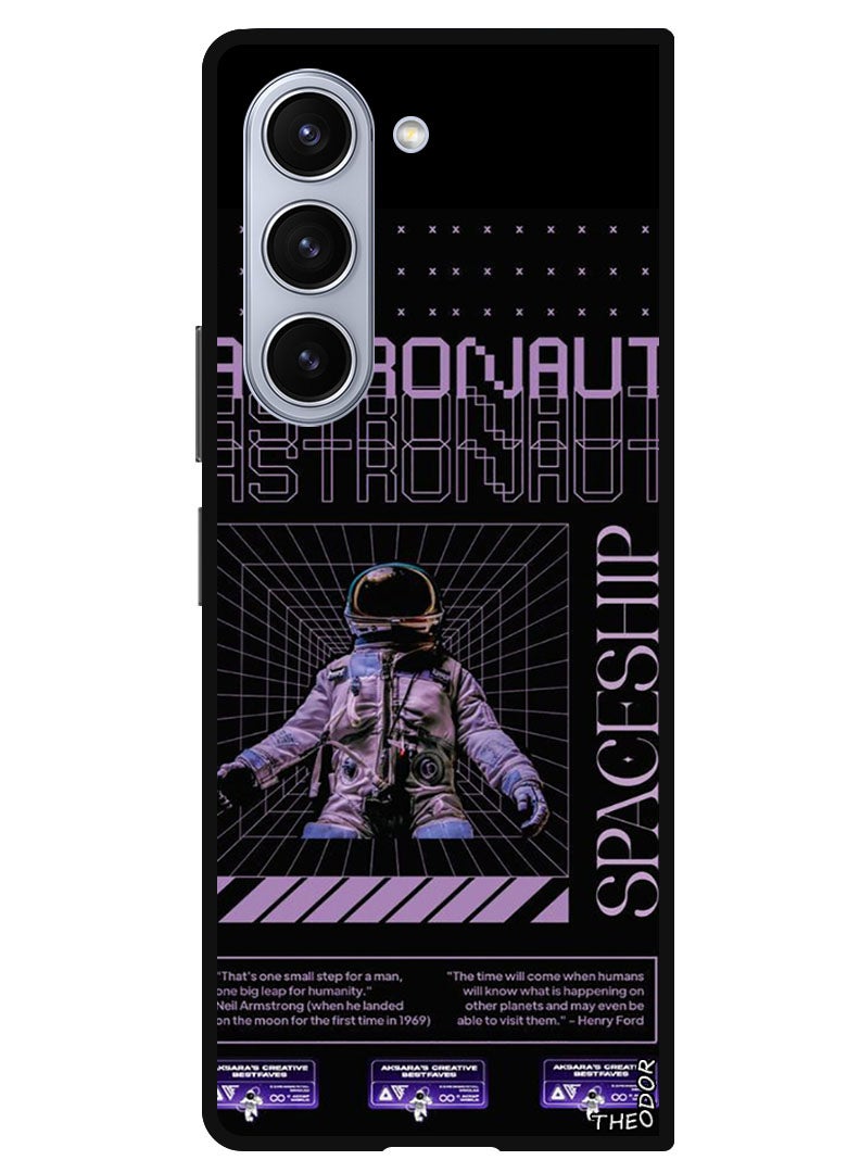 Theodor Protective Case Anti Scratch Shock Proof Bumper Cover For Samsung Galaxy Z Fold 6 Astronaut Spaceship - Image 1