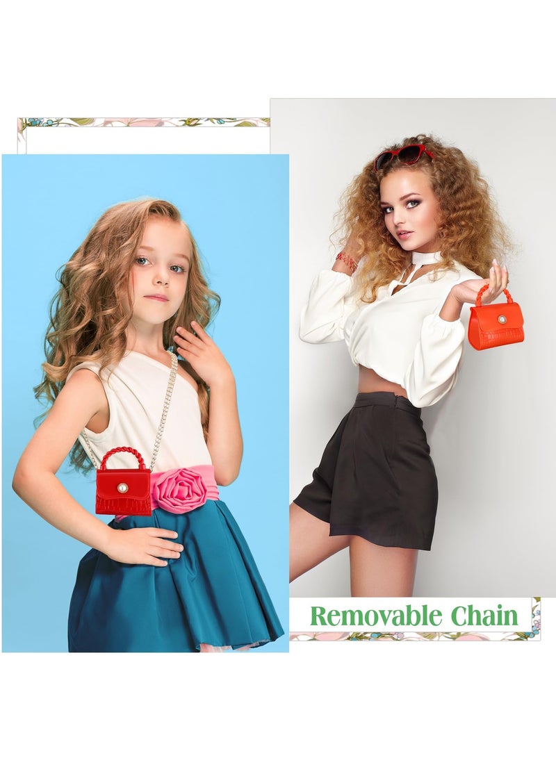 Excefore Set of 6 Toddler Crossbody Bags - Mini Purses for Women, Girls, and Bridesmaids - Small Top-Handle Handbags - Great Gift for Women's Day - Image 5