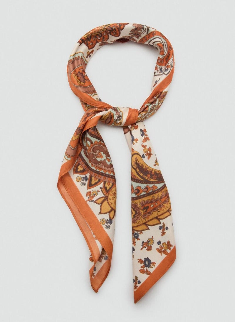 MANGO Paisley Satin Scarf  - Image 2