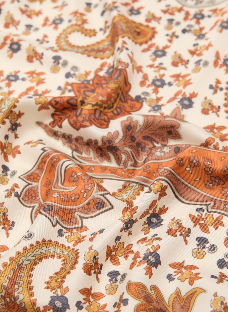 MANGO Paisley Satin Scarf  - Image 3