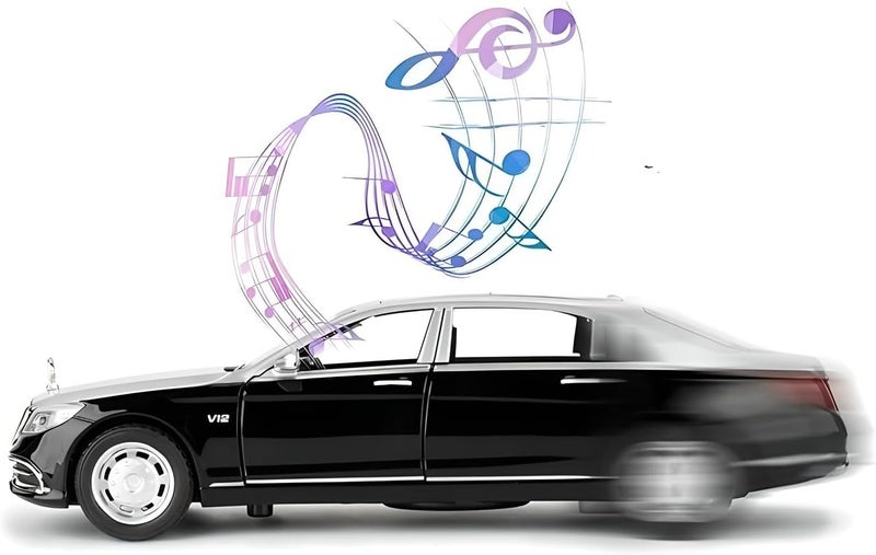 Fitto Rolls-Royce Model Car 1:32 Scale Alloy Diecast - Full Black Luxury Replica, Collectible, Detailed Interior & Exterior, Precision Engineering, Perfect Gift for Car Enthusiasts - Image 4