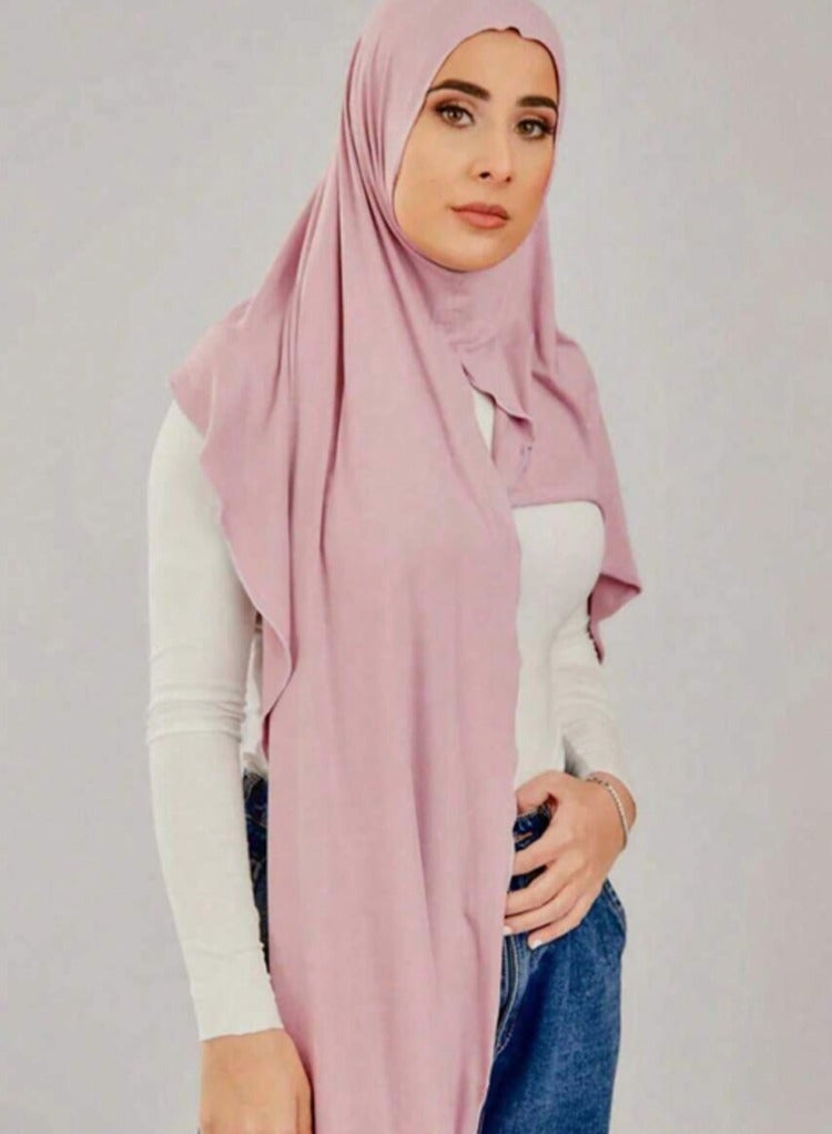 ISI Jersey Cotton Scarf Elastic Scarf Muslim Instant Hijab Mercerized Cotton Shawl Women Soft Jersey Scarf - Image 1