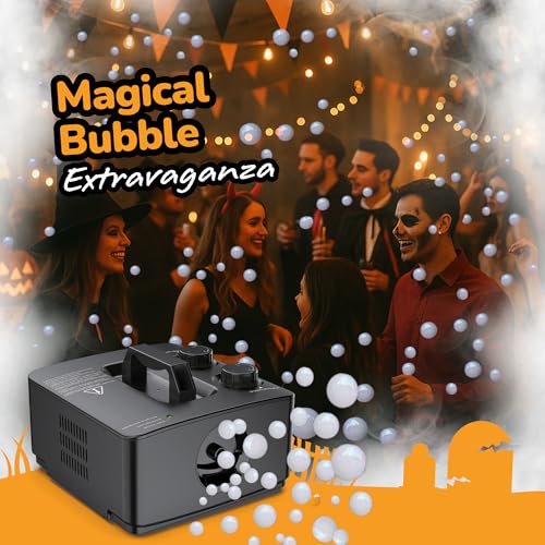 ArtCreativity Fog Bubble Machine 2 in 1 Smoke Bubble Machine with Fog and Bubble Liquid 200 ml Each Smoke Bubble Maker for Spooky Outdoor or Indoor Haunted House Decorations - Image 5