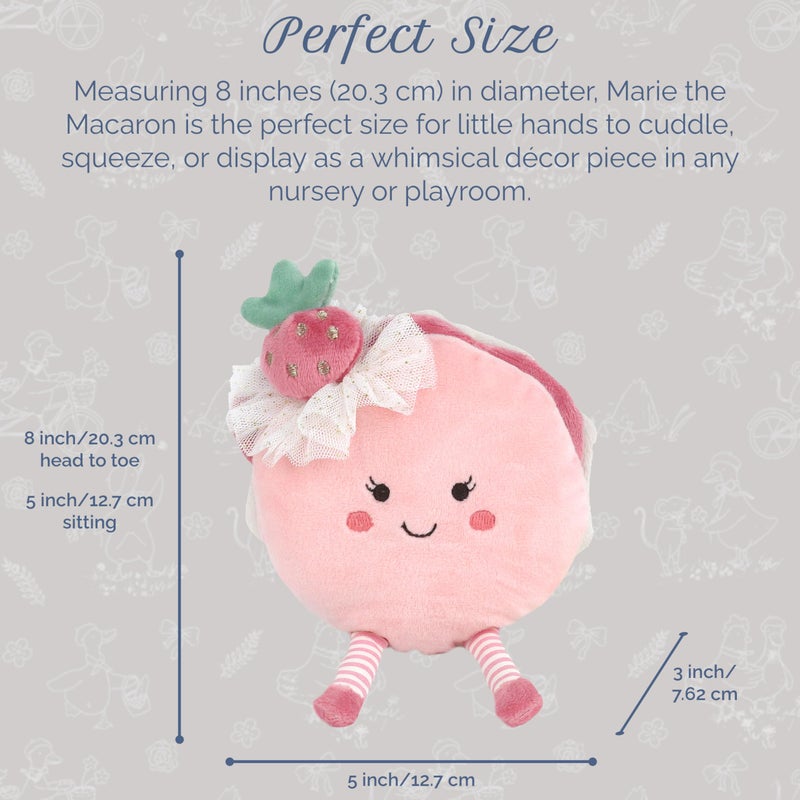 MON AMI Marie Macaron Stuffed Toy | 8-Inch Soft & Squishy Food Plush | Adorable Macaron Plushie for All Ages | Whimsical Nursery & Playroom DÃ©cor - Image 3