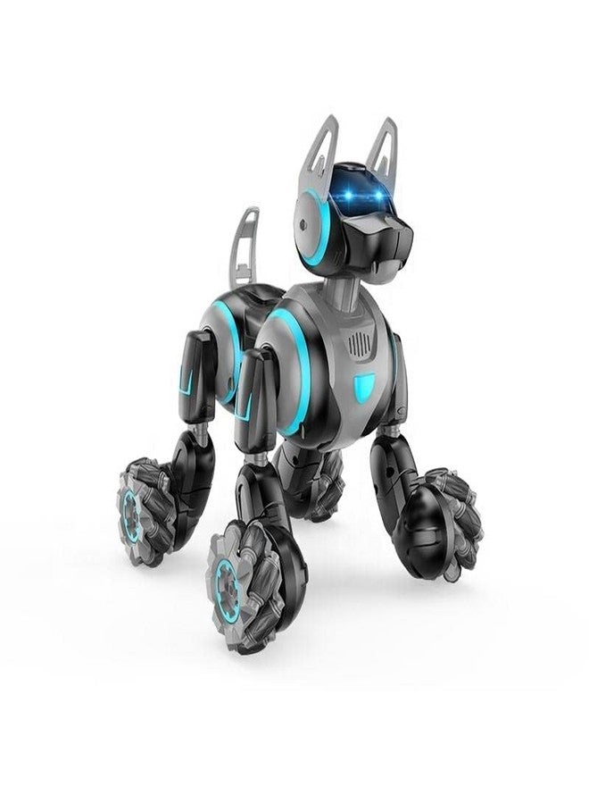 Rahisa Stunt Robot Dog Sensorm,The Radio-Controlled Robot Dog Toy, Stunt Dog Toy 2.4G Intelligent RC Remote Control Stunt Robot Dog Toy with Inductive Function & Light & Sounds & USB -Multicolor - Image 2