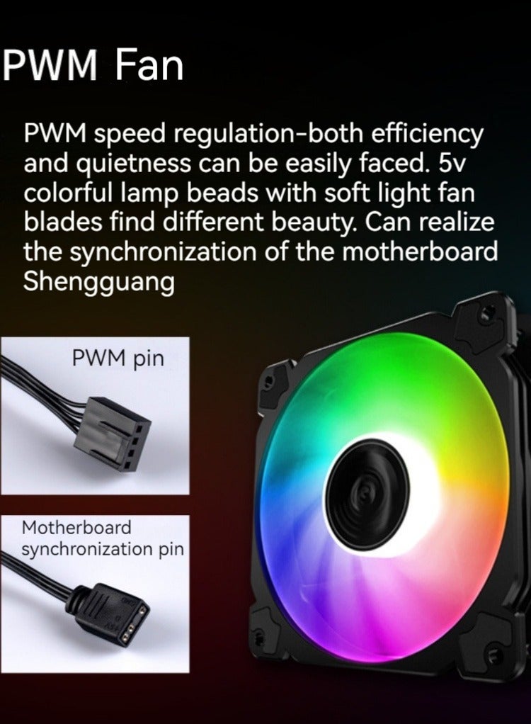M MIAOYAN New CR1400 CPU radiator tower four heat pipe 5V ARGB synchronized light effect desktop computer temperature control fan  - Image 3
