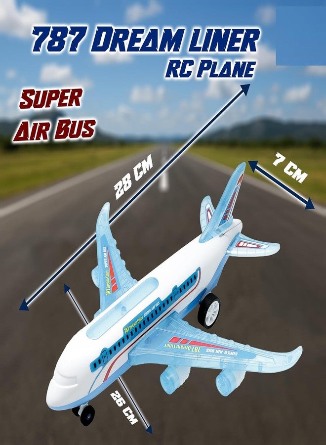 لعبة طائرة TinyTykes A-787 RC مع أضواء وأصوات | عجلات دوارة | تصميم متعدد الألوان | سهولة التحكم | متينة وغير سامة | لعبة للأطفال من عمر سنتين إلى 8 سنوات (أبيض) - Image 5