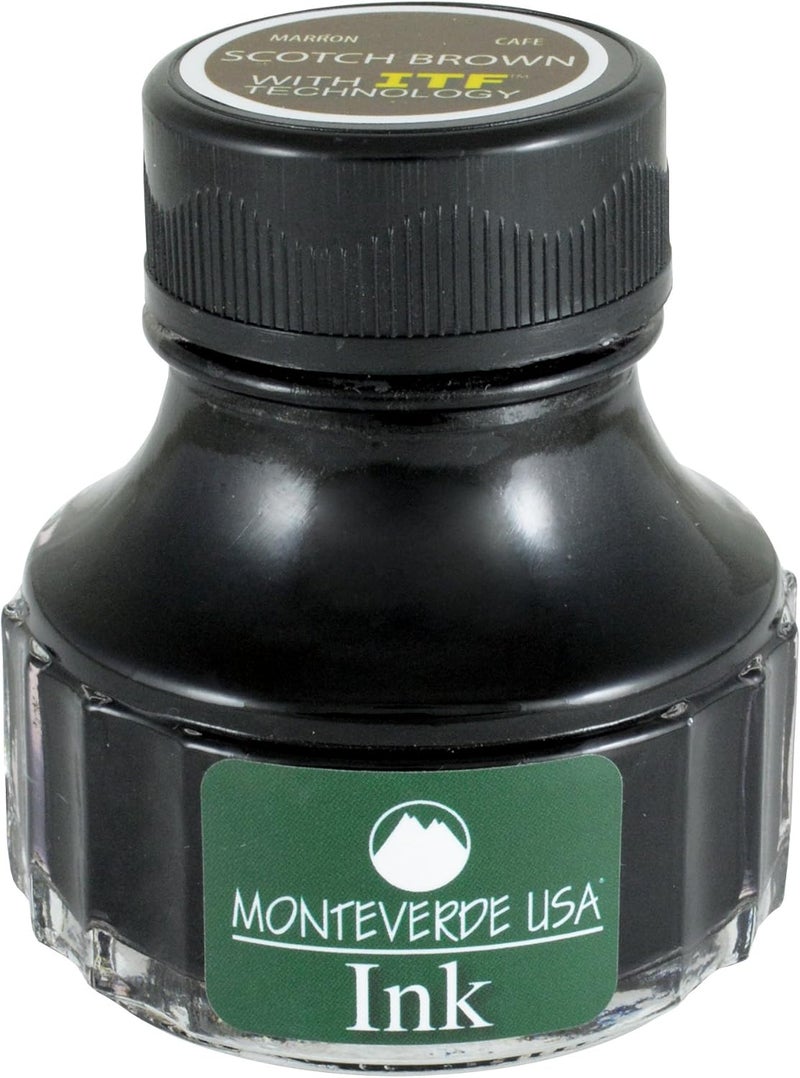 Monteverde USA Ink with ITF Technology, 90 ml Scotch Brown (G308BN) - Image 1