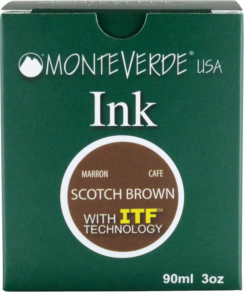 Monteverde USA Ink with ITF Technology, 90 ml Scotch Brown (G308BN) - Image 5