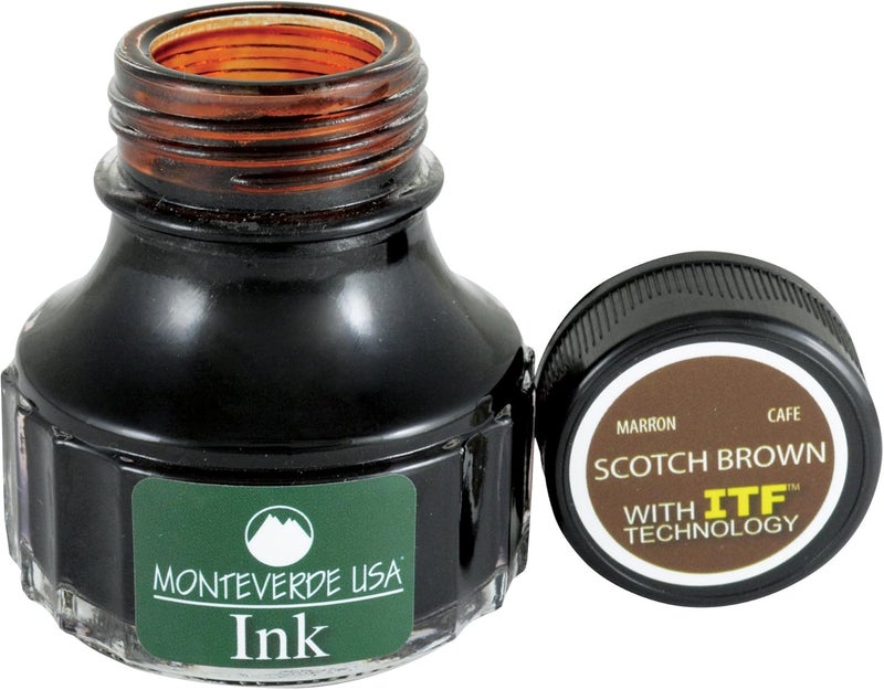 Monteverde USA Ink with ITF Technology, 90 ml Scotch Brown (G308BN) - Image 3
