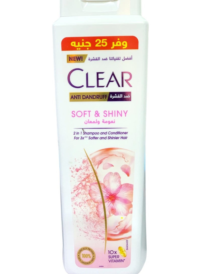 CLear Women's Anti Dandruff Shampoo Soft & Shiny 600 ML Promo