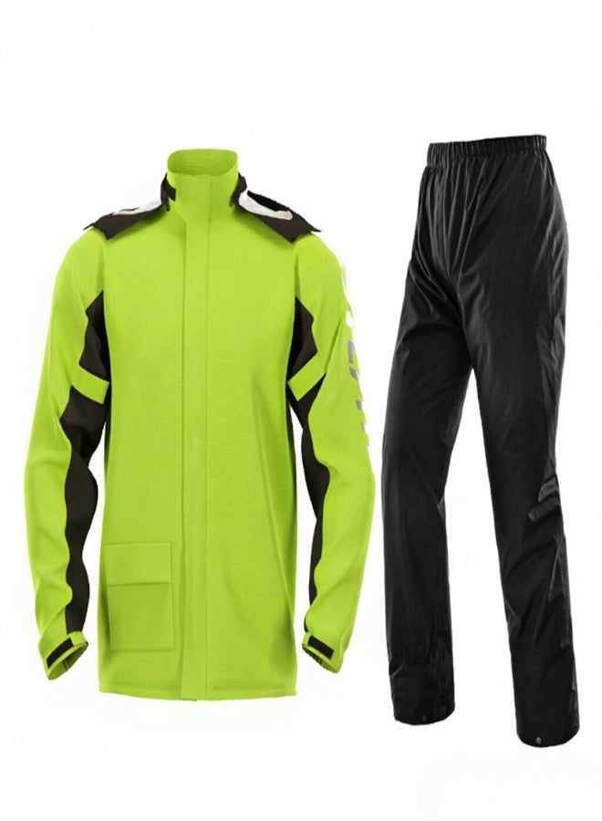 Sulaite Waterproof Rain Coat Pants Set with Invisible Shoes Cover Rainproof Suit for Mortorcycling Cycling Fishing Camping - Image 1
