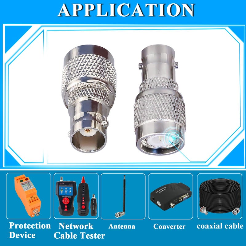 TUOLNK BNC to TNC Coax Adapter TNC Male to BNC Female RF Coaxial Connector for WiFi Antenna Extension Cable 2pcs - Image 3