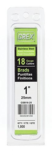 Grex GSB18-25 1 In. 18 Ga. Brad Nails, Stainless Steel 304, 1M - Image 5