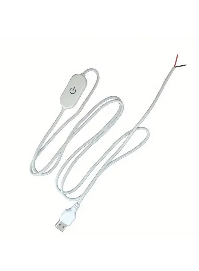 White USB Touch Dimming Color Temperature Switch Cable 5V Dual Control For LED Lights Smart Home - Image 3