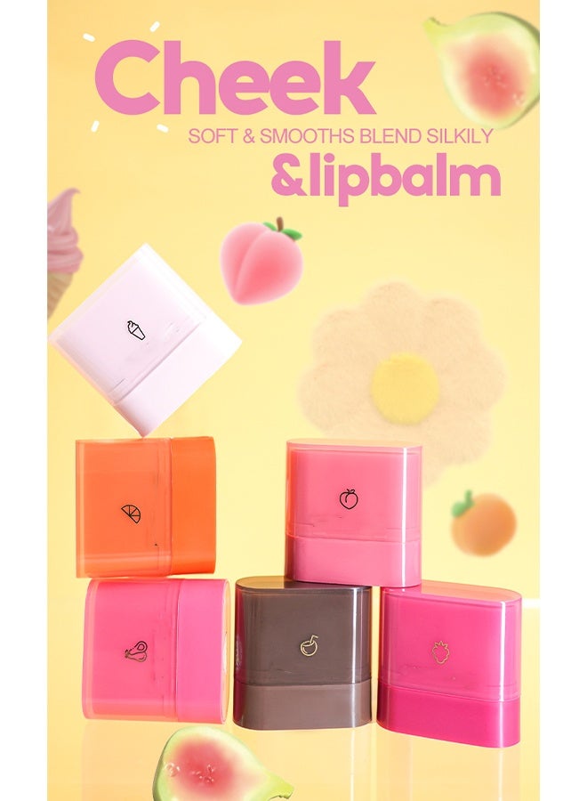 Julystar Dewy Cheek & Lip Multi Balm Blush - Creamy Multi-Stick Blusher & Lip Balm,  Blush Stick for Cheeks and Lips #01 Peach - Image 5