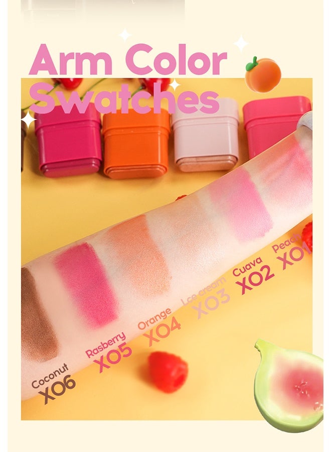 Julystar Dewy Cheek & Lip Multi Balm Blush - Creamy Multi-Stick Blusher & Lip Balm,  Blush Stick for Cheeks and Lips #01 Peach - Image 4