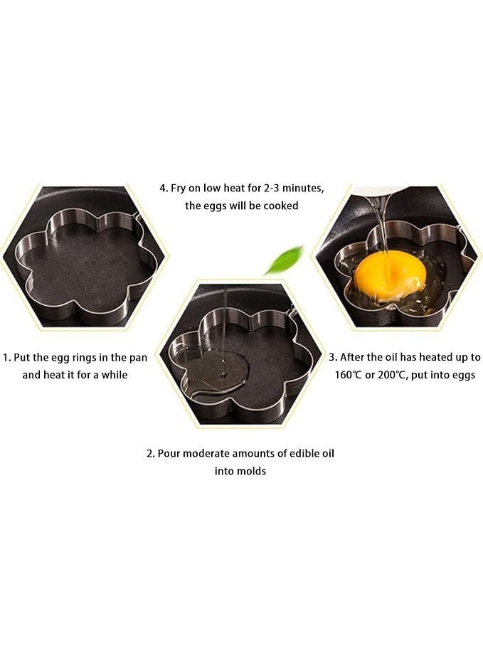 Stainless Steel Egg Mold Pancake Mould Ring Fried Cooking Shaper - Image 2