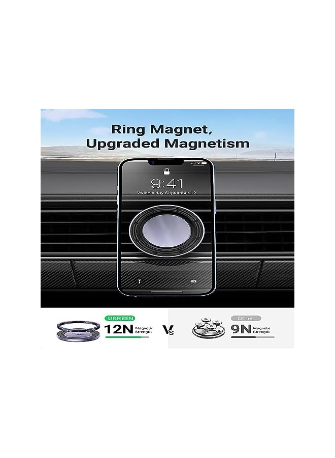 Green Tiger Magnetic Car Phone Holder, Compatible with Magsafe, iPhone 14/13/12 Series, Galaxy S22/S21/S20, Air Vent Mount, 360° Rotatable - Image 3