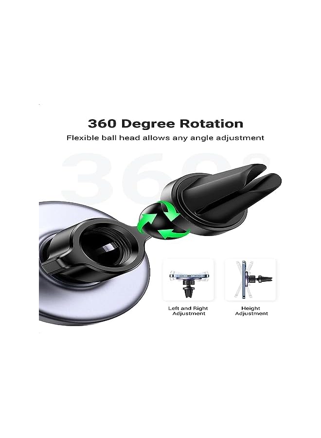 Green Tiger Magnetic Car Phone Holder, Compatible with Magsafe, iPhone 14/13/12 Series, Galaxy S22/S21/S20, Air Vent Mount, 360° Rotatable - Image 5