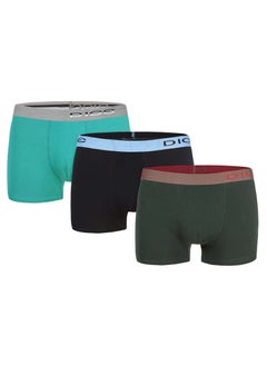 DICE Pack of 3 Plain Cotton Boxer for Boys  - Image 1