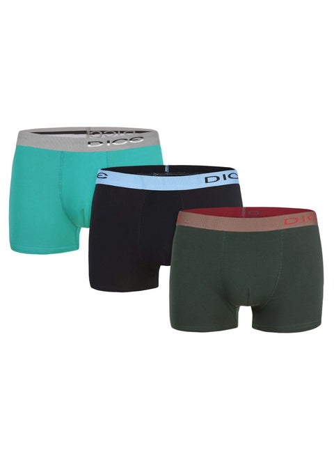 Pack of 3 Plain Cotton Boxer for Boys