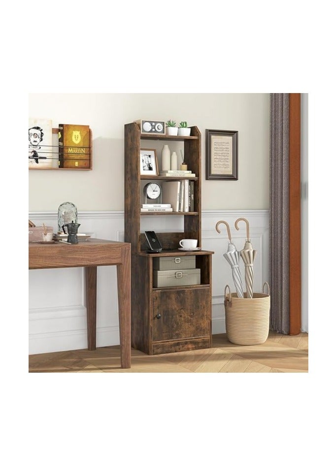 رويال بولار محطة منفذ منضدة مع أرفف قابلة للتعديل - طاولة بجانب السرير مع خزانة تخزين، وطاولة نهائية، وطاولة جانبية للأريكة - Image 2