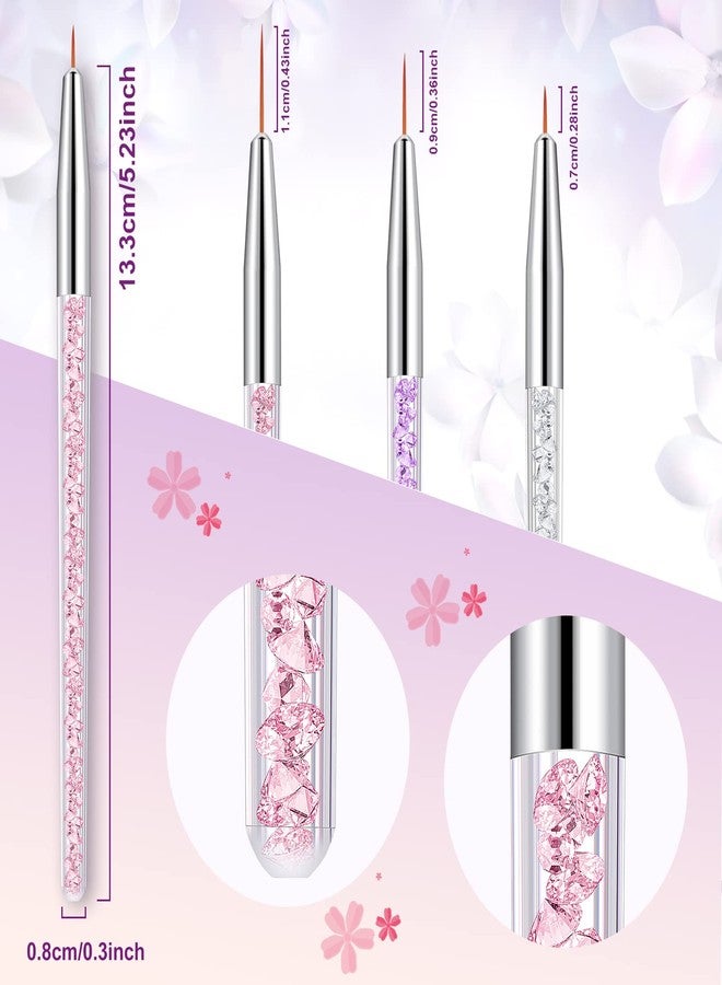 Nuenen 12 Pieces Makeup Brush Art Fine Point Eyeliner Brush Cosmetic Gel Graphic Eyeliner Applicator for Wet Powder Liquid Gel - Image 2