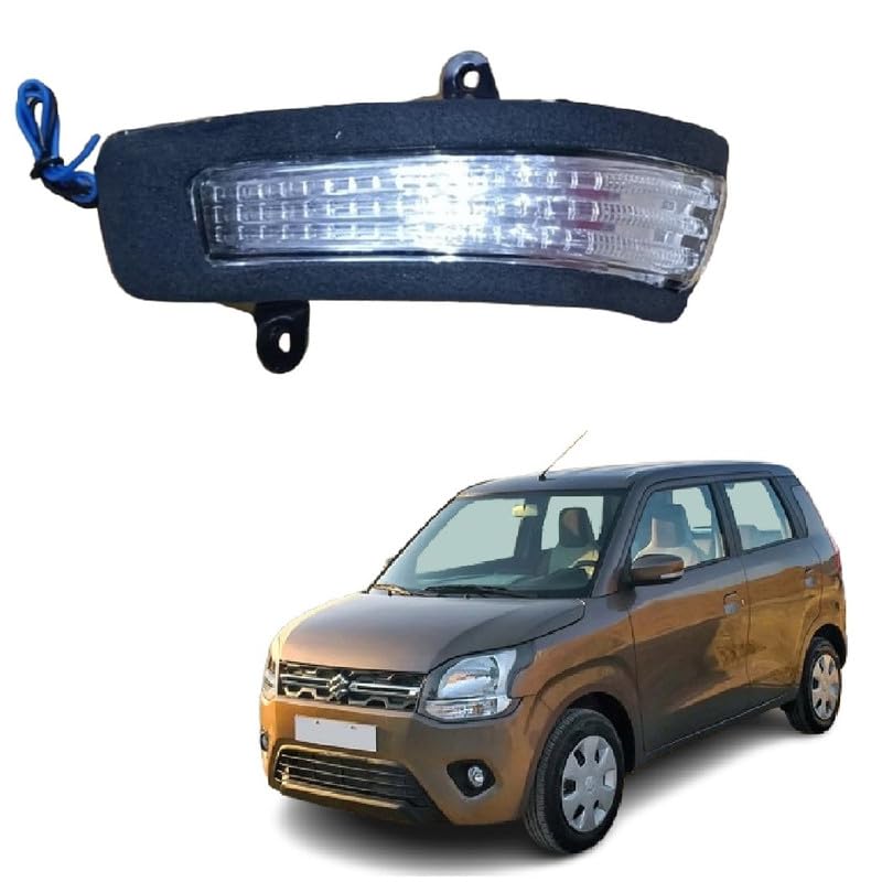 STYCARO - Side Mirror Indicator Light Lamp compatible with Maruti Wagon R VXI ZXI 2019-2022 Model -Yellow-with Scotch Lock (LEFT PASSENGER SIDE) - Image 1