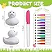 Jerify 72 Pcs 2 Inch White Blank Rubber Ducks for Kids DIY St Patricks Day Creative Rubber Ducks with Pens of 12 Colors for Pool Bathtub Float Cute Easter Classroom Crafts Birthday Party Favors - Image 4