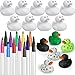 Jerify 72 Pcs 2 Inch White Blank Rubber Ducks for Kids DIY St Patricks Day Creative Rubber Ducks with Pens of 12 Colors for Pool Bathtub Float Cute Easter Classroom Crafts Birthday Party Favors - Image 2