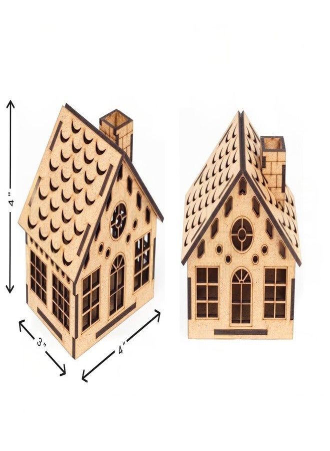 Raystar™ DIY Decorative Wooden Doll House Models, Miniature Cottage House Set (Set of 3 House) - Image 2
