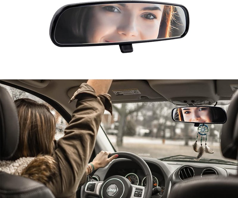 JINGEA Genuine Jeep Rear View Mirror, Day Night mirror, Interior Rearview Mirror Kit Compatible With, 1987-2012 Wrangler YJ, TJ, JK, 2002-2013 Cherokee, 2007-2016 Compass, 2011-2017 Patriot Replace 8993-023K - Image 1