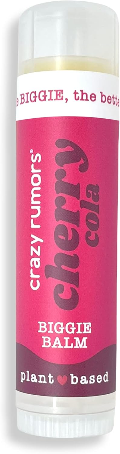 Crazy Rumors Cherry Cola BIGGIE Soothing Lip Balm Stick for Dry Lips 4 X bigger size 100 Natural Vegan