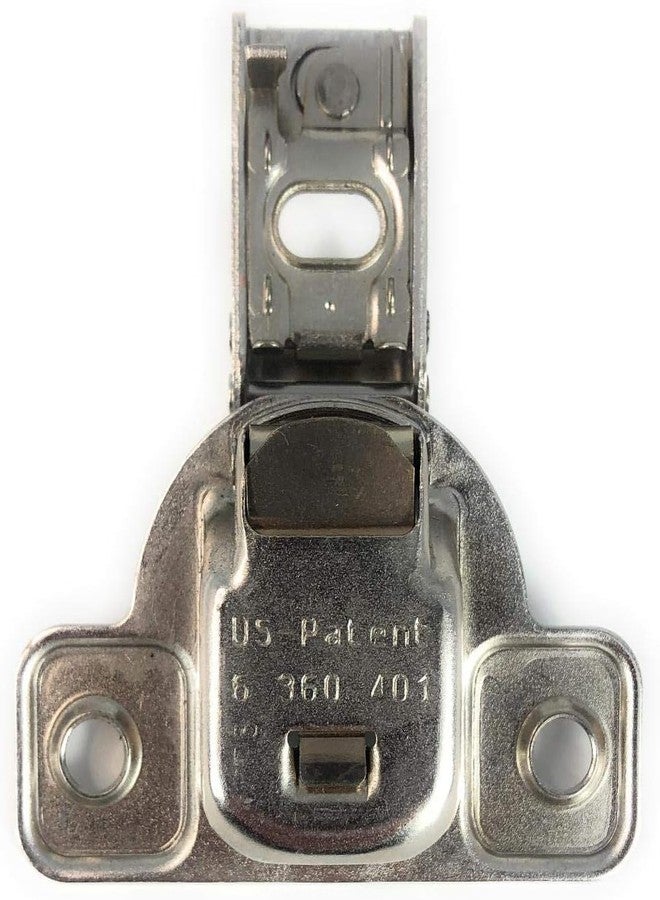 Salice E-Centra Nickel-Plated Metal 106-degree 9/16-inch Overlay Screw-on Face Frame Hinge with 2 Cams (2) - Image 4