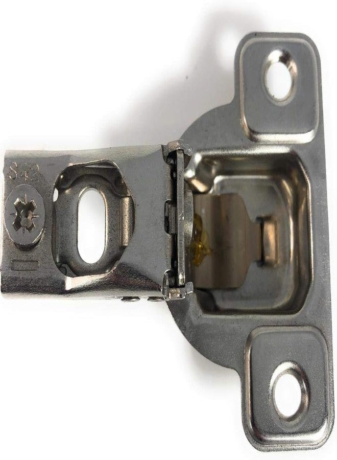 Salice E-Centra Nickel-Plated Metal 106-degree 9/16-inch Overlay Screw-on Face Frame Hinge with 2 Cams (2) - Image 3